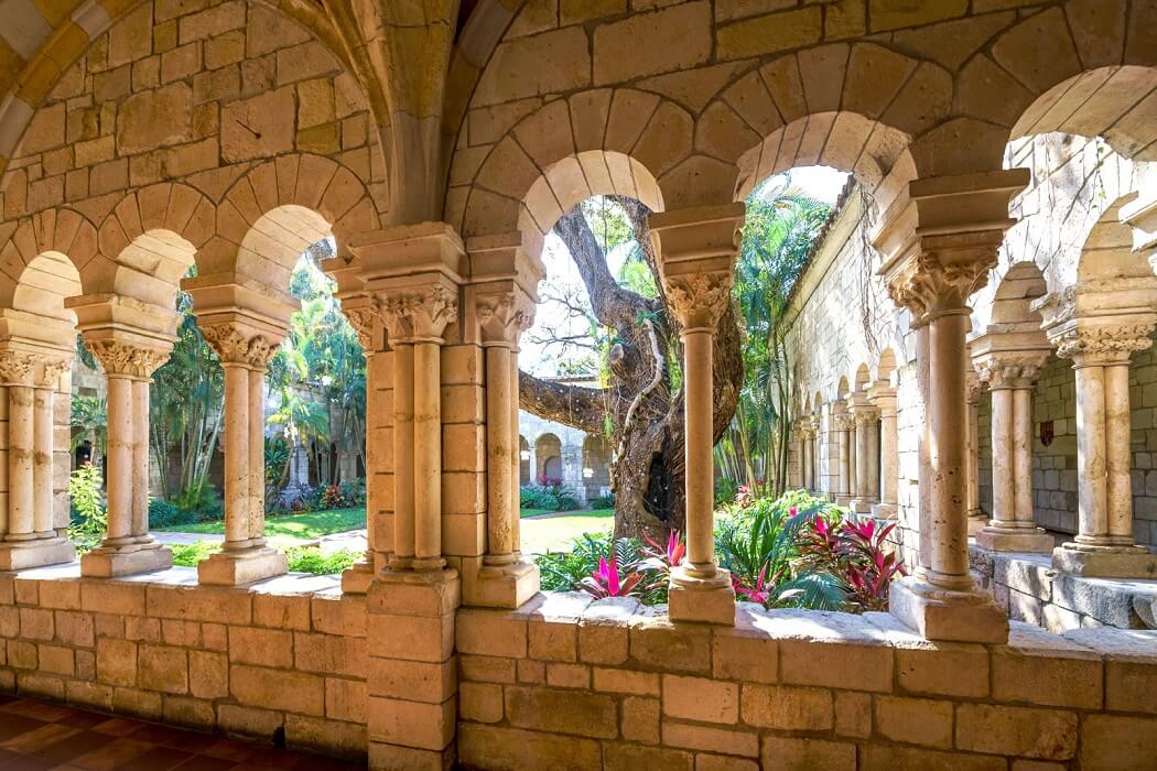 Ancient Spanish Monastery Cloister and Gardens in Miami