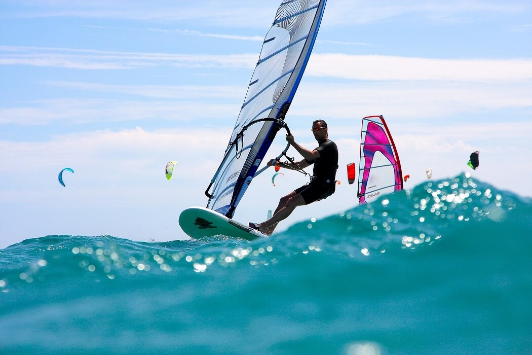 Windsurfing on the coast of the Atlantic Ocean will always be in your memory